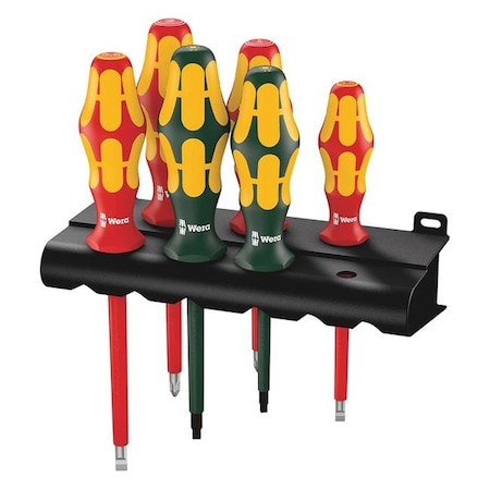 Wera Wera Tools 05347777001 Laser Etched Tip Screwdriver Rack Set - 6 Piece 5347777001
